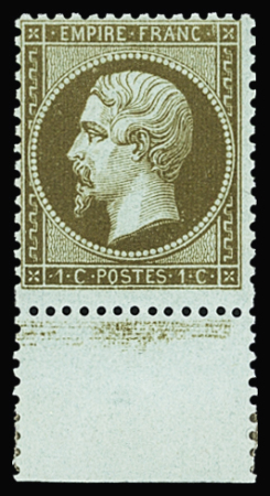N°19b 1c mordoré, bdf, variété format plus grand (dent