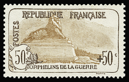 N°153 50c +50c brun clair, très frais, neuf **, T
