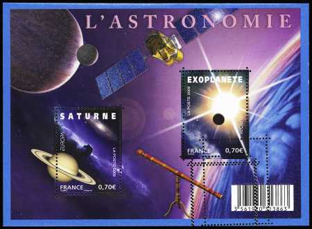 N°F4353 Feuillet Astronomie, spectaculaire variété