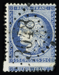 N°59 15c bistre, variété piquage à cheval, TB, et n°60