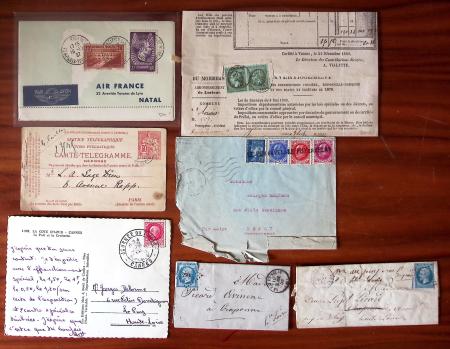 1840-1950, Plusieurs centaines de lettres allant de