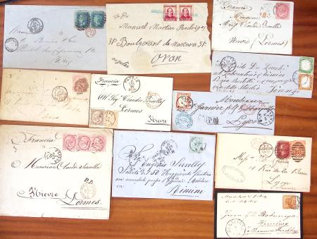 1850-1920, Lot of 34 mostly classic covers, noted Switzerland