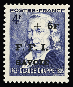 CHAMBERY N°13 Claude Chappe et n°14 Lac Erié, neuf