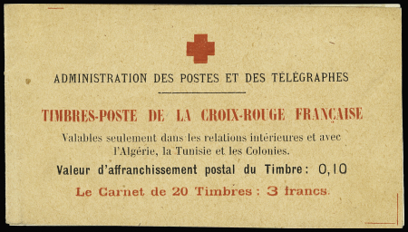 N°147-C1 Carnet Croix-Rouge, agrafe retirée, neuf **,