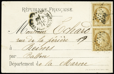 Rare carte postale avec au dos la mention imprimée