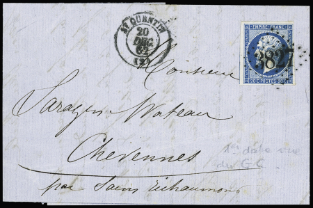 Première date vue du cachet GROS CHIFFRES : GC 3827