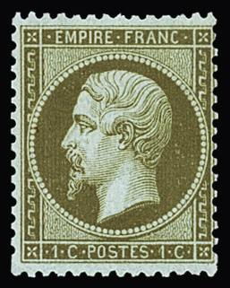 N°19b 1c mordoré, neuf **, très frais, TTB