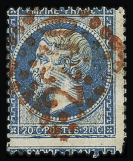 GC rouge 2240 de Marseille sur n°22 (ld), B/TB, rare