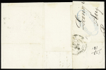 N°19, 5 pièces + n°37 OBL GC 1947 + T17 "Langres (50)" Haute-Marne (19 sept 1871) sur lettre, TB