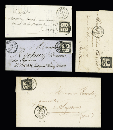 5 lettres avec n°1 (signé Calves), n°2, n°3, n°5, n°6, n°18,  TB