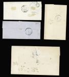 5 lettres avec n°1 (signé Calves), n°2, n°3, n°5, n°6, n°18,  TB