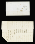 4 plis maritimes divers dont 2 avec cachet ovale bleu de la Cie Fraissinet de Marseille dont l'un mentionnant le paquebot Elbe. TB