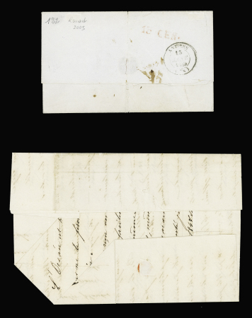 4 plis maritimes divers dont 2 avec cachet ovale bleu de la Cie Fraissinet de Marseille dont l'un mentionnant le paquebot Elbe. TB