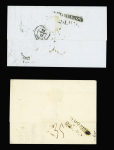 4 plis maritimes divers dont 2 avec cachet ovale bleu de la Cie Fraissinet de Marseille dont l'un mentionnant le paquebot Elbe. TB