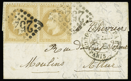 LE WASHINGTON ou LE LOUS-BLANC N°28 en paire OBL GC