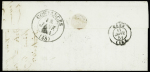 2 lettres : n°60 OBL GC 691 (Caen) + CAD "Le havre bat a vap" (1872 - Salles n°305) et LST avec CAD "Le Havre bat a vapeur" (1851) + taxe 25 double trait (Salles n°301) ind 25 et 12. rare et TB