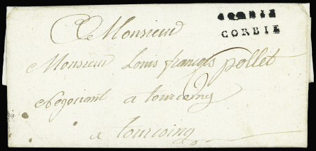 Lettre avec MP au tampon "Corbie" (L n°2 - 1779), ind 20. TB