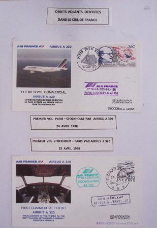 Collection de 38 pages intitulée "objets volants identifiés