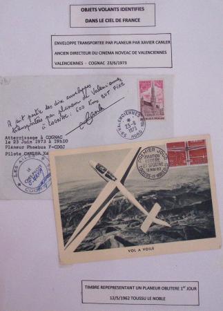 Collection de 38 pages intitulée "objets volants identifiés