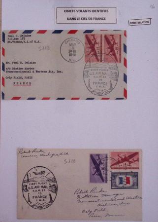 Collection de 38 pages intitulée "objets volants identifiés