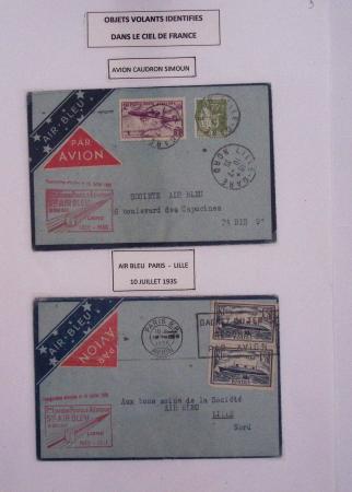 Collection de 38 pages intitulée "objets volants identifiés