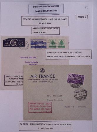 Collection de 38 pages intitulée "objets volants identifiés