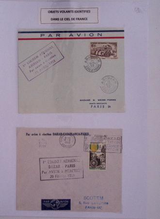 Collection de 38 pages intitulée "objets volants identifiés