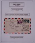 Collection de 14 lettres sur feuilles d'album : 50 ans de relations aériennes France-Polynésie 1958 - 2008 dont lettre Roissy-Tahiti par Concorde le 23.7.85 avec signature du premier ministre Laurent fabius. TB