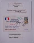 Collection de 14 lettres sur feuilles d'album : 50 ans de relations aériennes France-Polynésie 1958 - 2008 dont lettre Roissy-Tahiti par Concorde le 23.7.85 avec signature du premier ministre Laurent fabius. TB