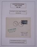 Collection de 14 lettres sur feuilles d'album : 50 ans de relations aériennes France-Polynésie 1958 - 2008 dont lettre Roissy-Tahiti par Concorde le 23.7.85 avec signature du premier ministre Laurent fabius. TB