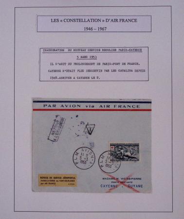 Collection de 48 pages d'album : les constellations d'Air France (1946 - 1967). TB