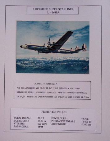 Collection de 48 pages d'album : les constellations d'Air France (1946 - 1967). TB