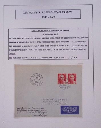 Collection de 48 pages d'album : les constellations d'Air France (1946 - 1967). TB