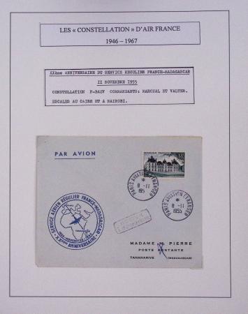 Collection de 48 pages d'album : les constellations d'Air France (1946 - 1967). TB