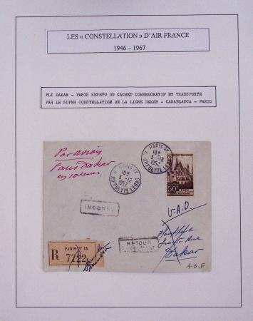 Collection de 48 pages d'album : les constellations d'Air France (1946 - 1967). TB