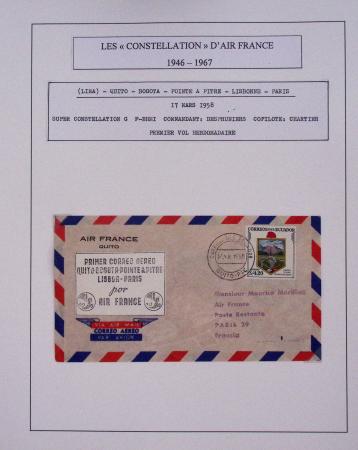 Collection de 48 pages d'album : les constellations d'Air France (1946 - 1967). TB