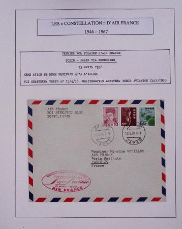 Collection de 48 pages d'album : les constellations d'Air France (1946 - 1967). TB
