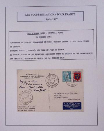 Collection de 48 pages d'album : les constellations d'Air France (1946 - 1967). TB