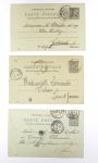 Ensemble de 40 entiers cartes postales 10c Sage avec illustrations à la main au verso sur divers thèmes : femmes, vœux, nouvel an, paysages, soldats (grandes manœuvres), animaux, enfants, humour etc