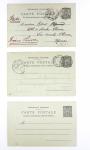 Ensemble de 40 entiers cartes postales 10c Sage avec illustrations à la main au verso sur divers thèmes : femmes, vœux, nouvel an, paysages, soldats (grandes manœuvres), animaux, enfants, humour etc