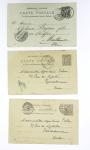 Ensemble de 40 entiers cartes postales 10c Sage avec illustrations à la main au verso sur divers thèmes : femmes, vœux, nouvel an, paysages, soldats (grandes manœuvres), animaux, enfants, humour etc