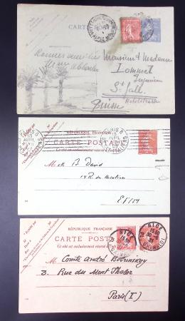 Lot de 21 entiers cartes postales 10c semeuse camée