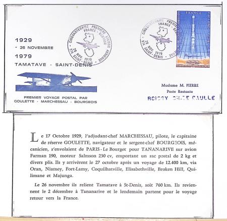 42 premiers vols de la ligne France-Madagascar (1947 - 1960) + 3 divers. TB