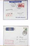 42 premiers vols de la ligne France-Madagascar (1947 - 1960) + 3 divers. TB
