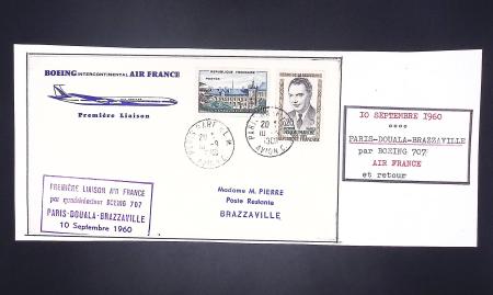 42 premiers vols de la ligne France-Madagascar (1947 - 1960) + 3 divers. TB