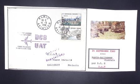 42 premiers vols de la ligne France-Madagascar (1947 - 1960) + 3 divers. TB