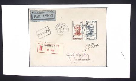 42 premiers vols de la ligne France-Madagascar (1947 - 1960) + 3 divers. TB
