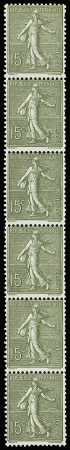 N°3 15c type 4, bande de 6 verticale, neuve **, TB