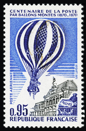 N°45 95c Centenaire de la poste par ballons montés,