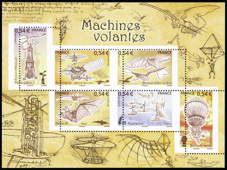N°103 Machines volantes, variété piquage décalé, neuf